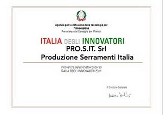 PROSIT S.R.L. SELEZIONATA PER “ITALIA DEGLI INNOVATORI 2011”