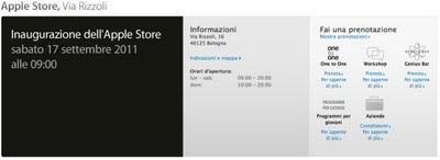 Apple conferma l'apertura per questo sabato dell'Apple Store a Bologna.