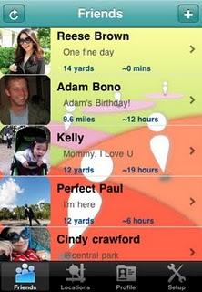 L'app iSharing per individuare luoghi di amici .