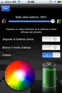 Batteria HD Gratis per monitorare la batteria del tuo iPhone o iPad vers 2.12