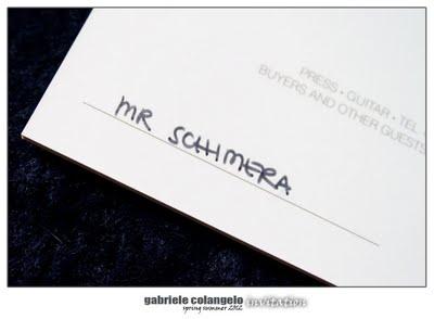 Gabriele Colangelo Spring Summer 2012 Invitation