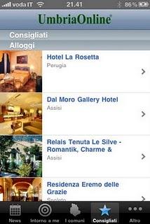 L'app UmbriaOnLine.