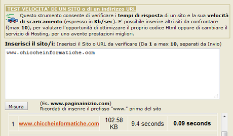 Come misurare la velocità di un sito
