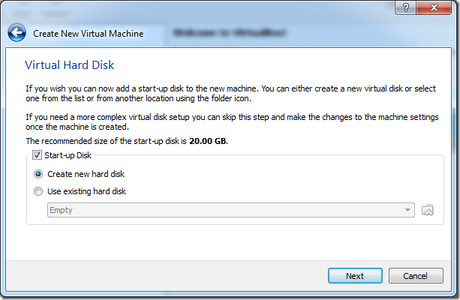 create new virtual hard disk thumb Come installare Windows 8 su VirtualBox [Guida]