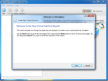 create new virtual machine thumb Come installare Windows 8 su VirtualBox [Guida]