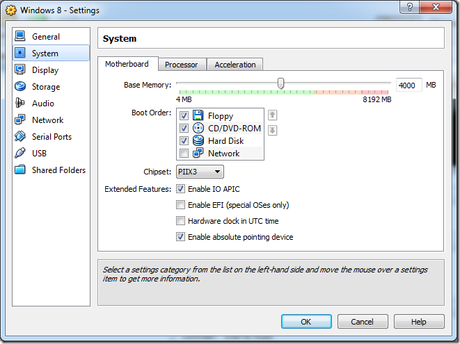 Virtual settings thumb Come installare Windows 8 su VirtualBox [Guida]