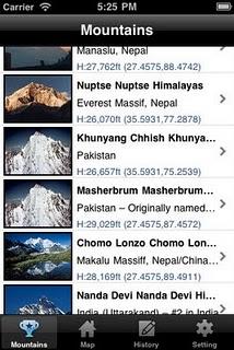 L'app Montagne del mondo