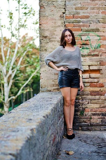 OUTFIT - VINTAGE LEATHER SHORTS