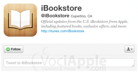 Apple porta iBookStore su Twitter per tenere aggiornati i “seguaci” sulle offerte