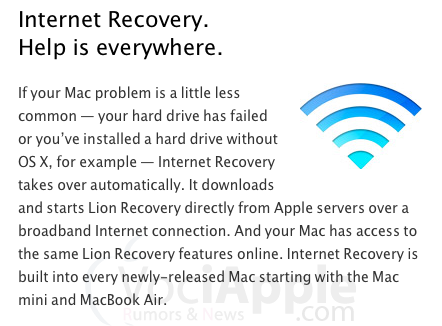 Aggiornamento firmware su MacBook Pro per il Recovery Internet su Lion OS X