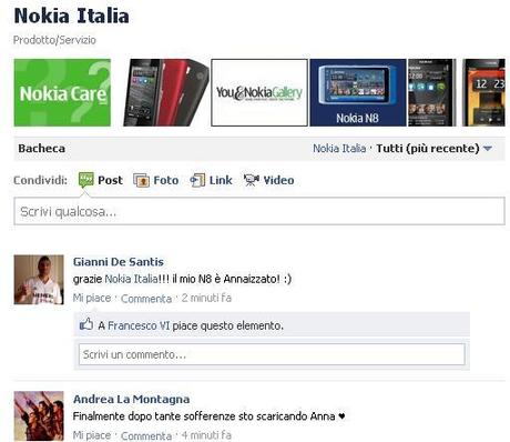 Symbian Anna arriva ufficialmente su Nokia N8 : Parola di Facebook