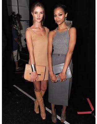 Rosie Huntington & Zoe Saldana: Michael Kors Show!