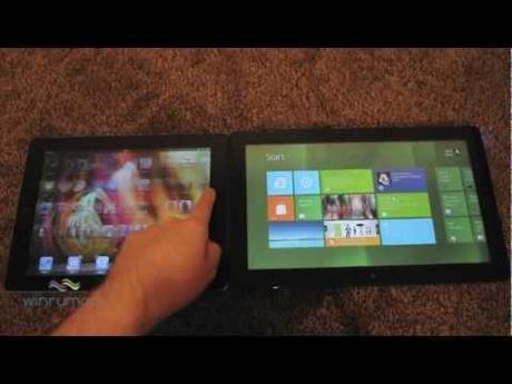 0 Confronto Video tra iPad 2 e Windows 8 su Tablet