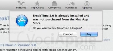 Mac App Store si aggiorna fornendo avvisi per applicazioni già installate