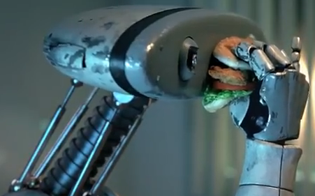 Hamburger, robot e laser :-)