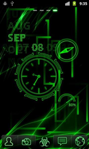 Neon Clock il nuovo Live wallpaper / Sfondo animato gratis per smartphone Android
