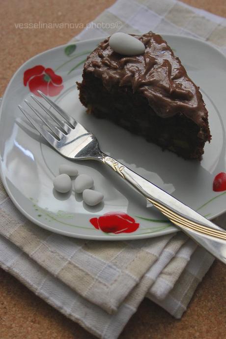 Torta appicicosa con mele e cioccolato_1