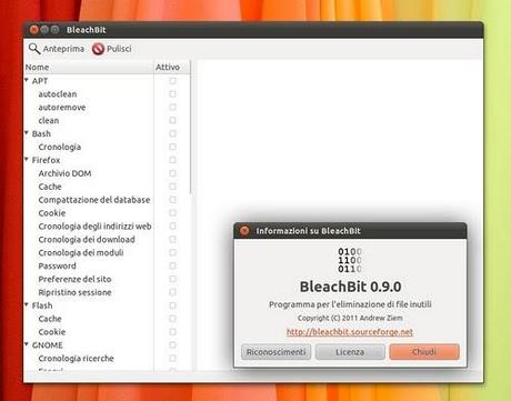 Manteniamo pulito il nostro Sistema Operativo con BleachBit 0.9.0