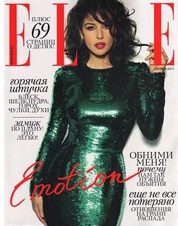 Monica Bellucci in Dolce & Gabbana suElle Russia ottobre 2011