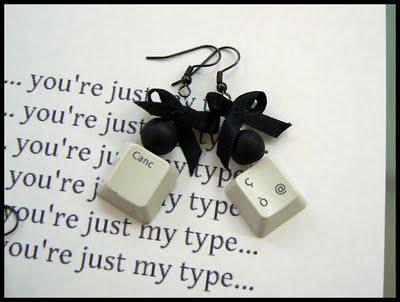 You're my type - gioielli con tasti di pc e macchina da scrivere (MadeInViavai)