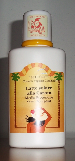 RECENSIONE: Latte Solare alla Carota Fitocose - media protezione