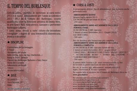 IL TEMPIO DEL BURLESQUE Anno Accademico 2011/2012