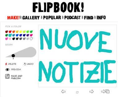 Crea cartoni animati dai tuoi disegni con Flipbook