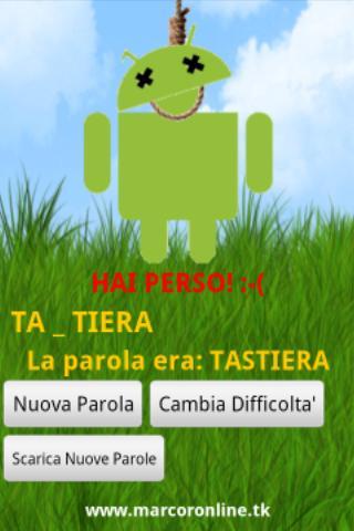  Il gioco dellimpiccato su Android