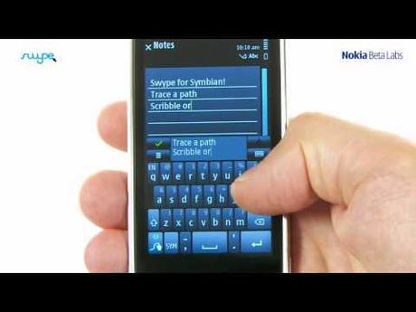 0 Disponibile Swype 2.0 per Symbian