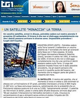 Satellite “minaccia” la Terra!!