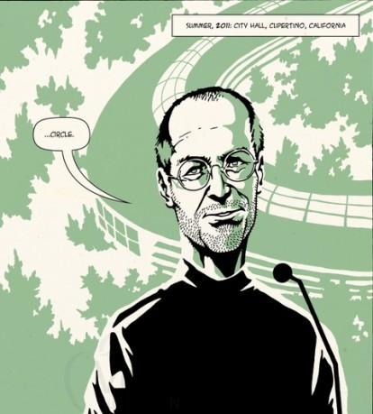 Quattro pagine del romanzo grafico “Zen of Steve Jobs” la vita di Steve Jobs a fumetti