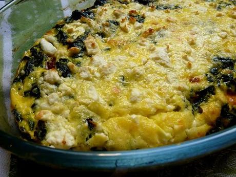 clafoutis di spinaci e feta