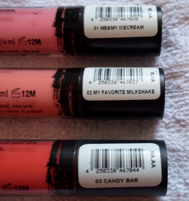 Essence Stay With Me longlasting lipgloss - num.01, 02 e 03