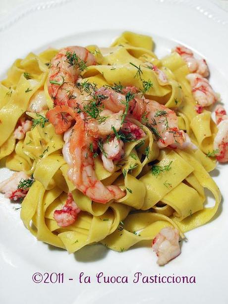 Tagliatelle all'arancio al profumo di mare