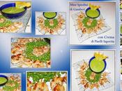 Mini spiedini gamberi crema piselli saporita