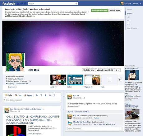 Attiviamo la nuova Timeline di Facebook