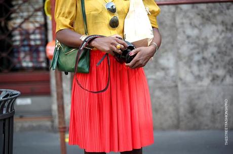 In the Street...Fashion Week, Milan...Red Red Red