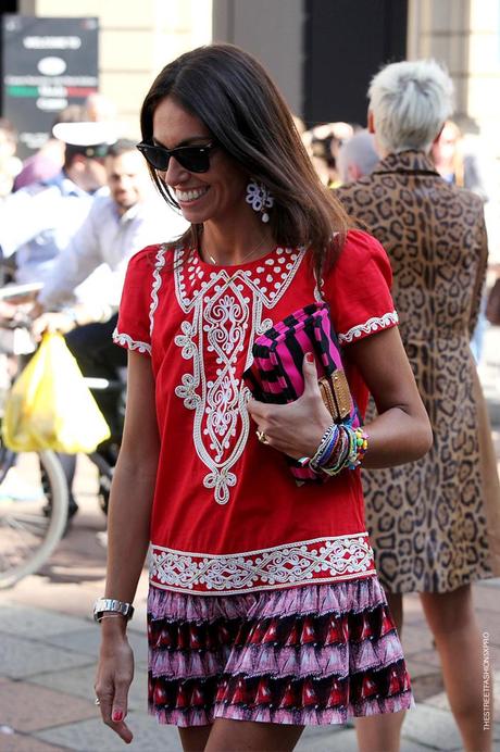 In the Street...Fashion Week, Milan...Red Red Red