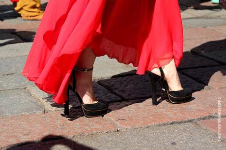 In the Street...Fashion Week, Milan...Red Red Red