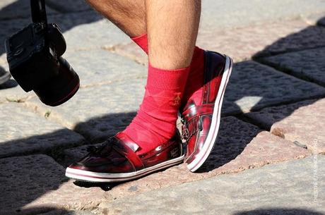 In the Street...Fashion Week, Milan...Red Red Red