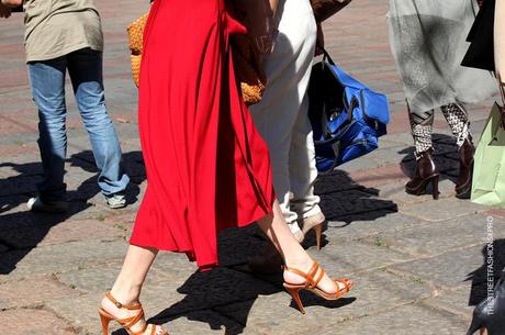 In the Street...Fashion Week, Milan...Red Red Red