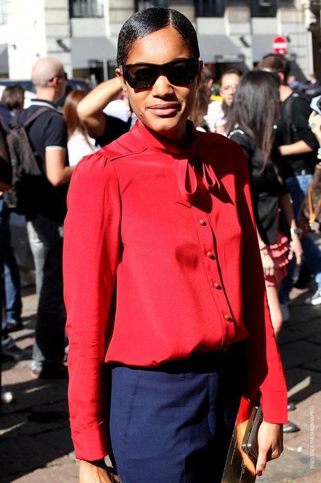 In the Street...Fashion Week, Milan...Red Red Red