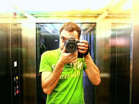 Self-Portrait in elevator