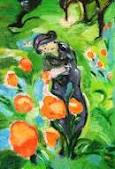 Munch, Donna con papaveri