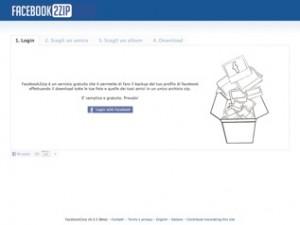 Archivio Zip delle immagini Facebook