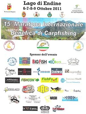 Locandina 15a Maratona Benefica di Carpfishing Lago di Endine Gaiano