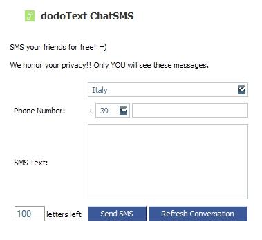 Inviare SMS gratis da Facebook