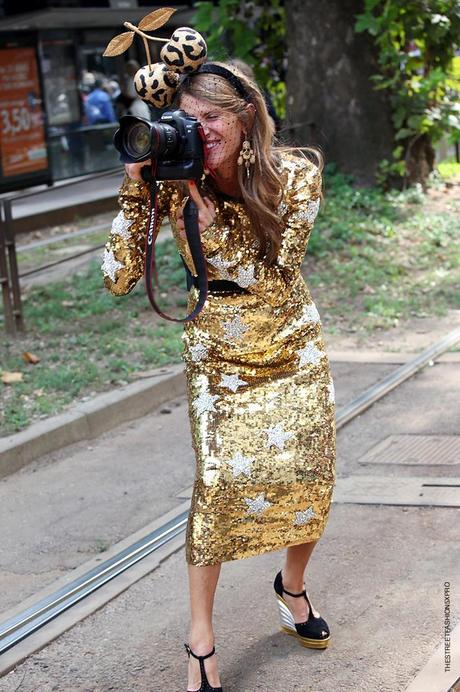 In the Street...Fashion Week, Milan...Passion for the Paiette