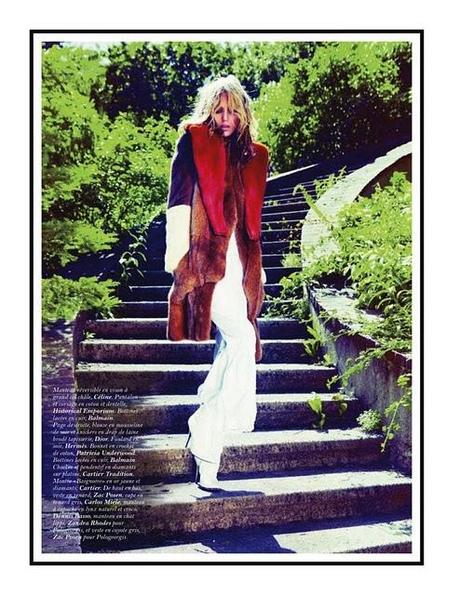 Lo Stile Hippie Chic di Anja Rubik nell'Editoriale di Vogue Paris, Settembre 2011