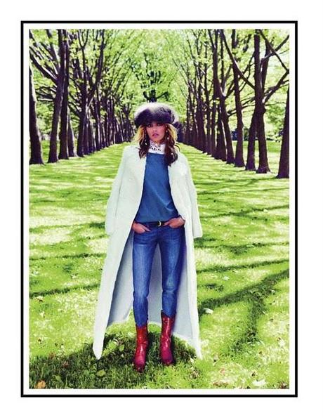 Lo Stile Hippie Chic di Anja Rubik nell'Editoriale di Vogue Paris, Settembre 2011